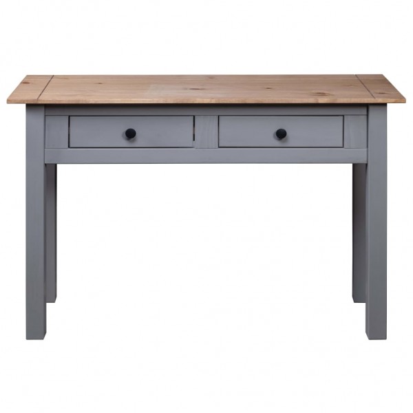 Mesa consola madera maciza pino estilo Panamá gris 110x40x72 cm M 5