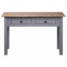 Mesa consola madera maciza pino estilo Panamá gris 110x40x72 cm 5