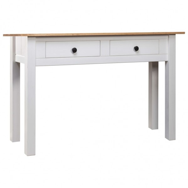 Mesa consola madera maciza pino Panamá blanco 110x40x72cm D