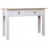 Mesa consola madera maciza pino Panamá blanco 110x40x72cm 1