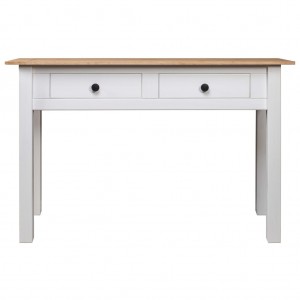 Mesa consola 110x40x72 cm pinho maciço Panama branco H