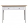 Mesa consola 110x40x72 cm pinho maciço Panama branco 2