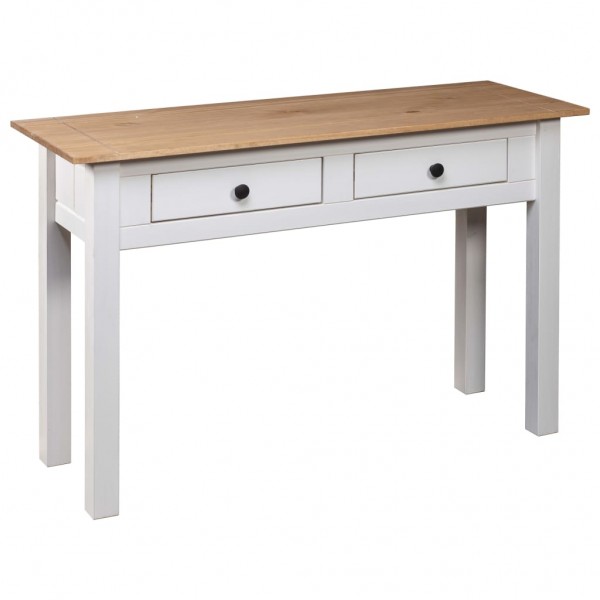 Mesa consola madera maciza pino Panamá blanco 110x40x72cm M 4