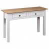 Mesa consola 110x40x72 cm pinho maciço Panama branco 4
