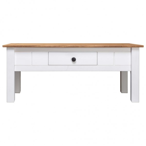 Mesa de centro 100x60x45 cm pinho maciço Panama branco M 2