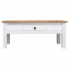 Mesa de centro 100x60x45 cm pinho maciço Panama branco 2