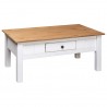 Mesa de centro 100x60x45 cm pinho maciço Panama branco 4