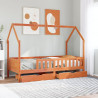 Estructura de cama infantil con cajones madera pino 90x190 cm 1