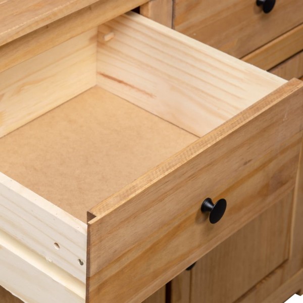 Aparador de madera maciza de pino estilo Panamá 93x40x80 cm M 3