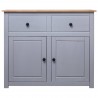 Aparador de madera maciza pino estilo Panamá gris 93x40x80 cm 4