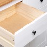 Aparador de madera maciza pino estilo Panamá blanco 93x40x80 cm 3