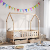 Estructura de cama para niños con cajones madera pino 70x140 cm 1