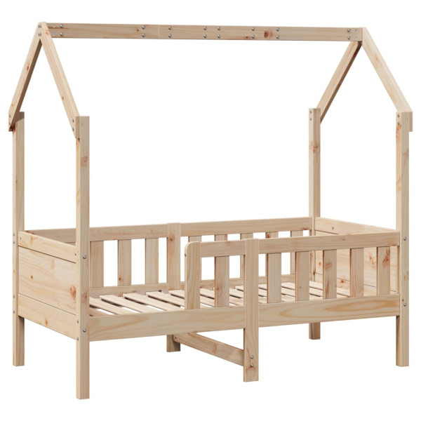 Estructura de cama para niños con cajones madera pino 70x140 cm M 5