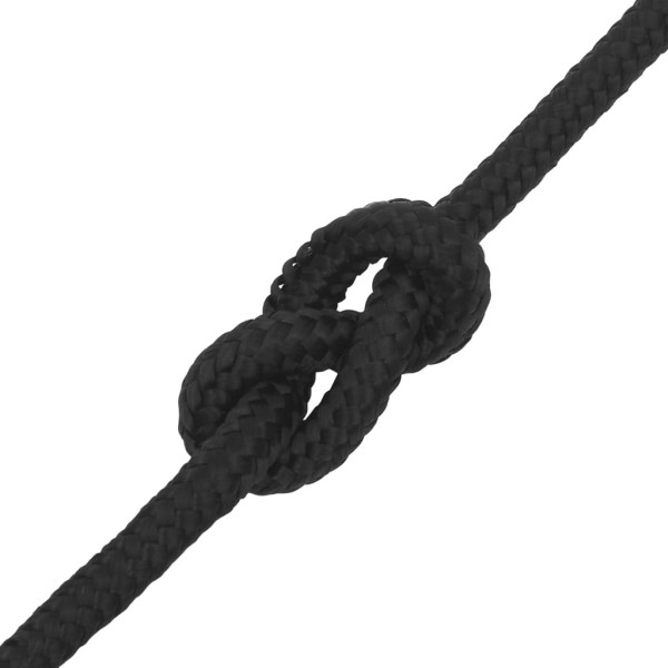 Corda de barco 12 mm 50 m polipropileno preto completo M 5