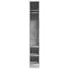 Armario de madera de ingeniería gris hormigón 30x50x200 cm 4