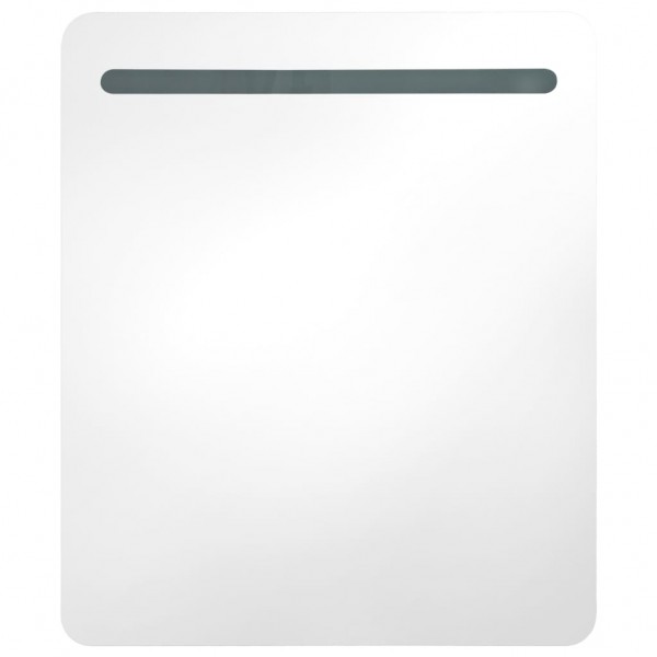 Mueble de baño con espejo LED 68x9x80 cm M 4