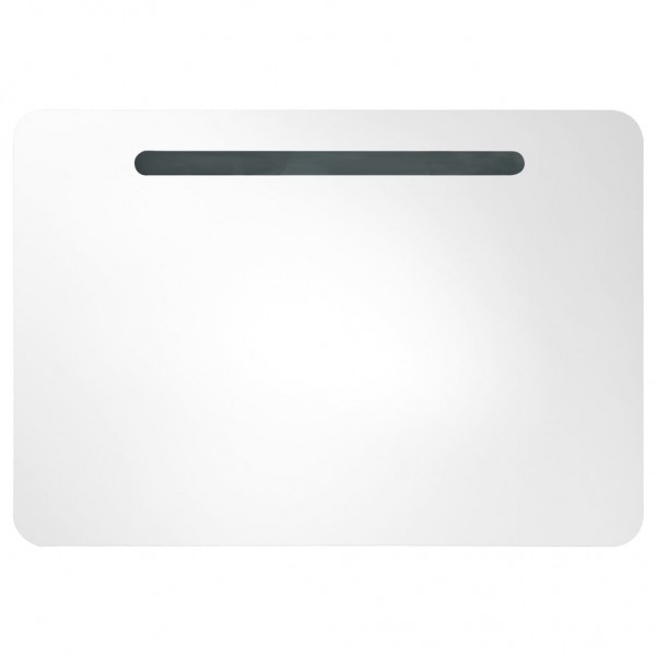 Armário espelhado para casa de banho com LED 80x9.5x55 cm M 4