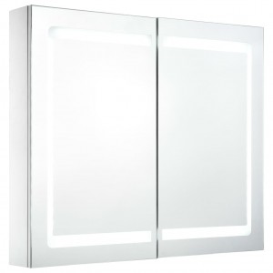 Mueble de baño con espejo LED 80x12.2x68 cm H
