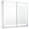 Mueble de baño con espejo LED 80x12.2x68 cm 2