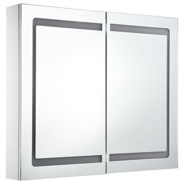 Mueble de baño con espejo LED 80x12.2x68 cm M 4
