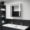 Mueble de baño con espejo LED 60x14x62 cm 1