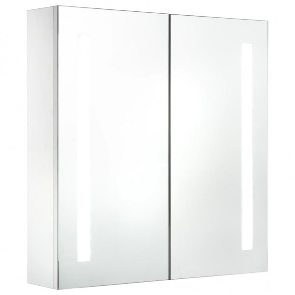 Mueble de baño con espejo LED 60x14x62 cm M 2