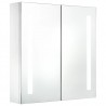 Mueble de baño con espejo LED 60x14x62 cm 2