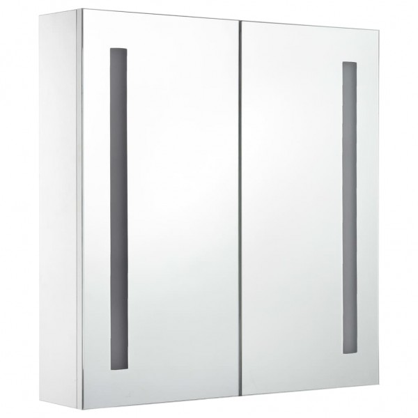 Mueble de baño con espejo LED 60x14x62 cm M 4