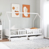 Estructura de cama infantil con cajones madera pino 90x190 cm 1