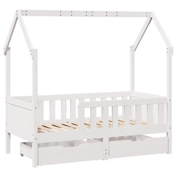 Estrutura de cama infantil c/ gavetas 70x140 cm pinho maciço M 3