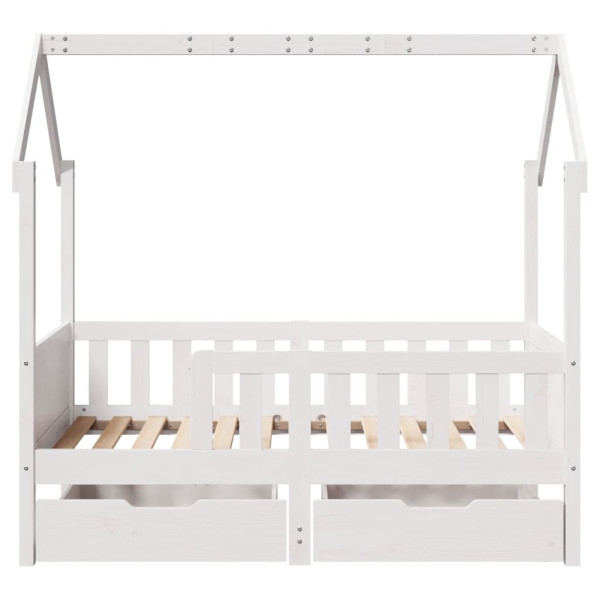 Estrutura de cama infantil c/ gavetas 70x140 cm pinho maciço M 4