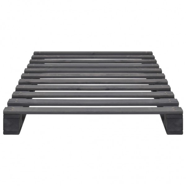 Estrutura de cama em paletes pinho maciço 100x200 cm cinzento M 3
