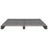 Estructura de cama de palets madera maciza pino gris 180x200 cm 3