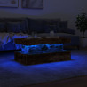 Mesa de centro com luzes LED 90x50x40 cm carvalho fumado 5