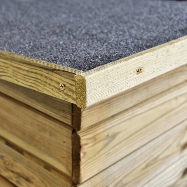 Cobertizo para jardín de madera pino impregnada 232x110x170 cm M 3