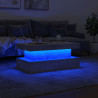 Mesa de centro com luzes LED 90x50x40 cm cinzento cimento 5