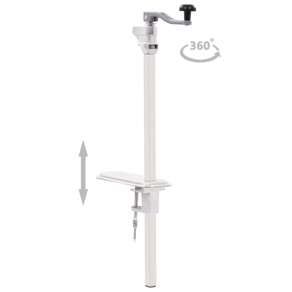 Abre-latas 70 cm alumínio e aço inoxidável prateado M 4