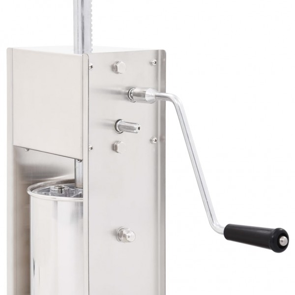 Máquina de enchidos manual 3 L aço inoxidável prateado M 5