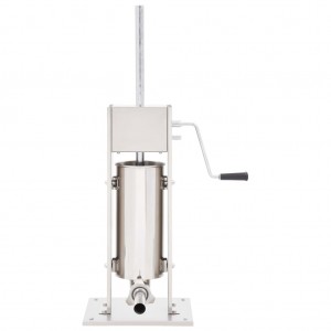 Máquina de enchidos manual 5 L aço inoxidável prateado H