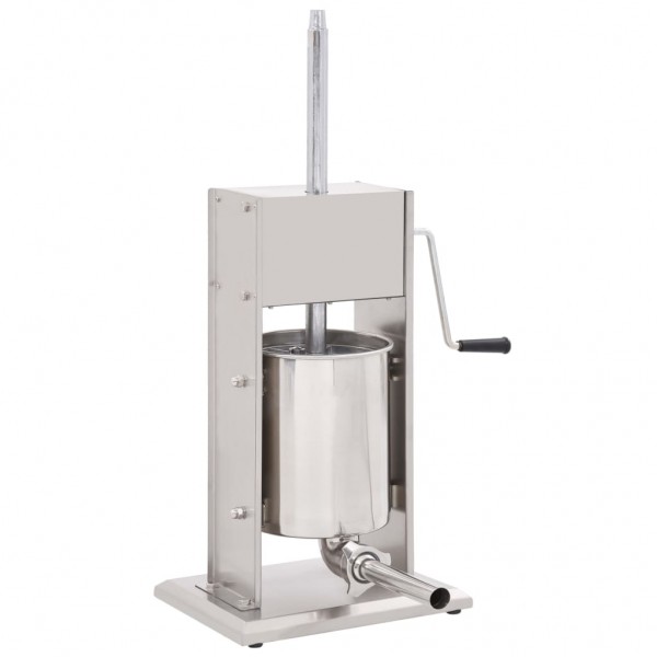 Embutidora manual de acero inoxidable plateado 10 L D