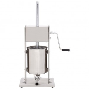 Máquina de enchidos manual 10 L aço inoxidável prateado H