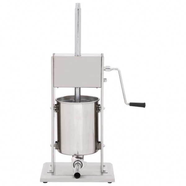Embutidora manual de acero inoxidable plateado 10 L M 2