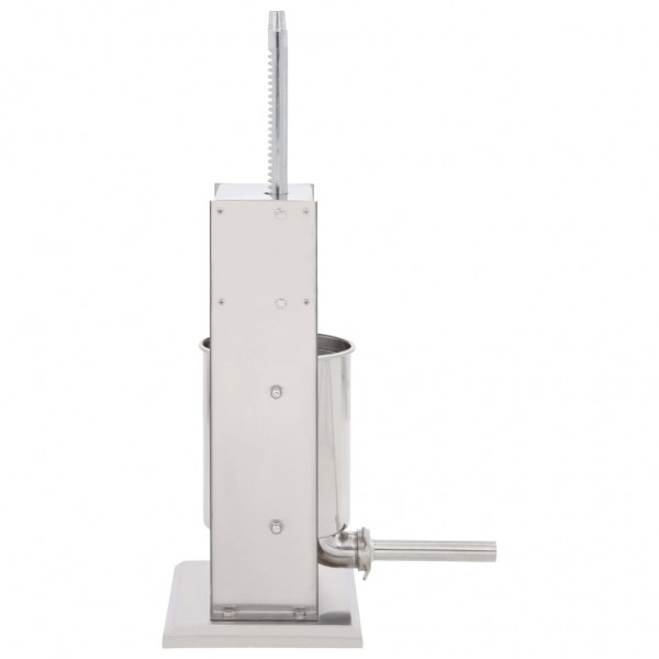 Máquina de enchidos manual 10 L aço inoxidável prateado M 4