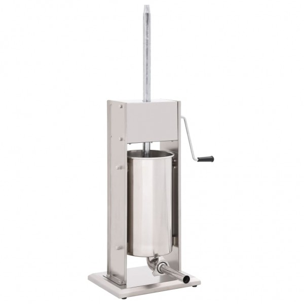 Embutidora manual de acero inoxidable plateado 15 L D
