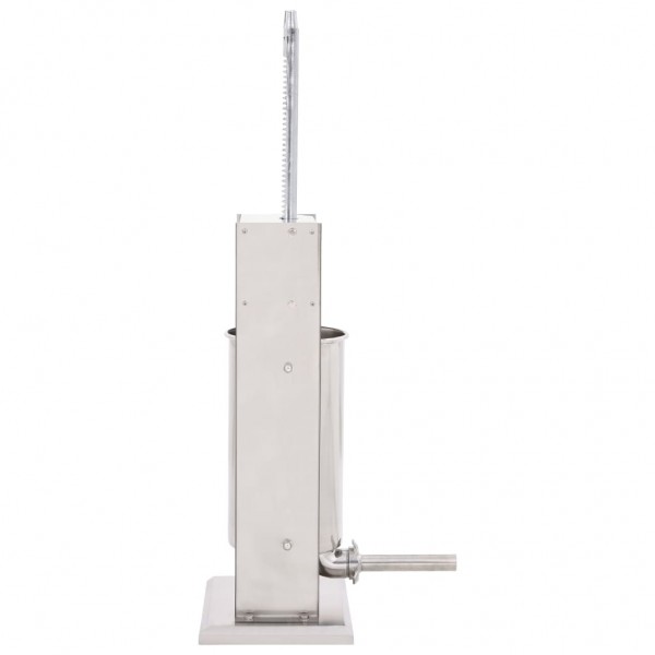 Máquina de enchidos manual 15 L aço inoxidável prateado M 4