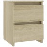 Mesa de cabeceira 2 pcs 30x30x40 cm contrap. carvalho sonoma 4