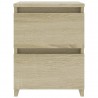 Mesa de cabeceira 2 pcs 30x30x40 cm contrap. carvalho sonoma 5