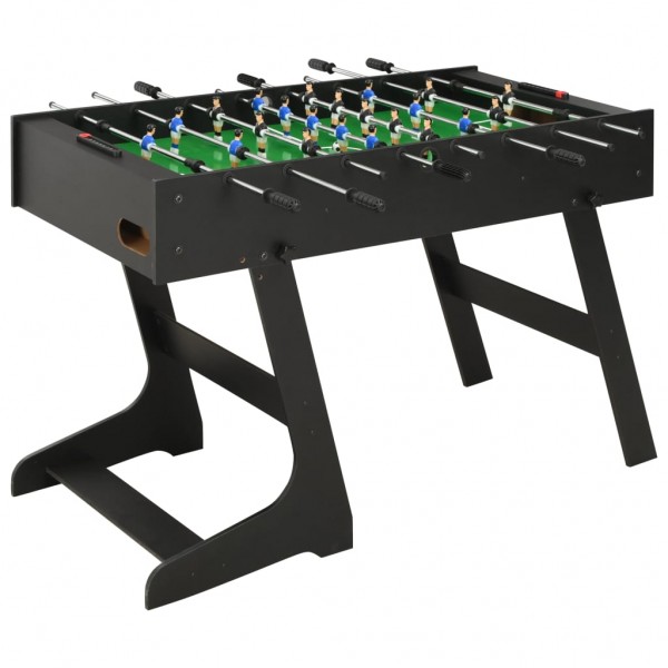 Futbolín plegable negro 121x61x80 cm D