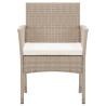Sillones de jardín con cojines 2 unidades ratán sintético beige 3