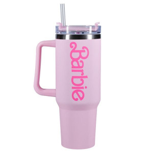 Vaso termo con pajita paladone barbie logo xl 1200 ml H